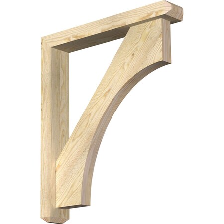 Ekena Millwork Westlake Craftsman Rough Sawn Bracket w/ Offset Brace, Douglas Fir, 4"W x 24"D x 28"H BKT0402X24X28WTL04RDF